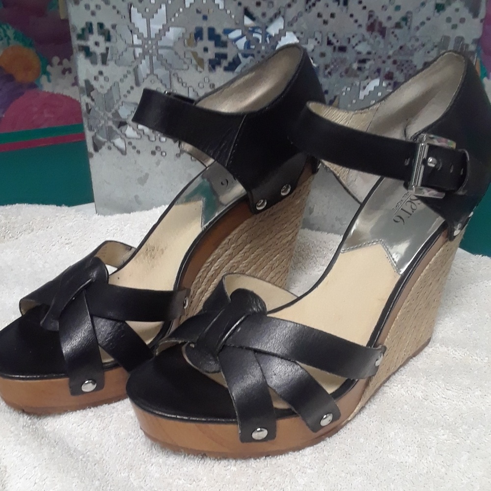 Michael Kors Jet Set 6 Wedge Sandals 9.5